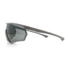 Mens Classic Oversized Shield Color Mirror Wrap Around Sport Plastic Sunglasses