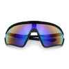 Mens Classic Oversized Shield Color Mirror Wrap Around Sport Plastic Sunglasses