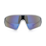Mens Classic Oversized Shield Color Mirror Wrap Around Sport Plastic Sunglasses