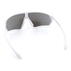 Mens Classic Oversized Shield Color Mirror Wrap Around Sport Plastic Sunglasses