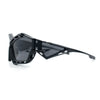 Trendy Y2K Sport Fashion Geometric Vented Oversized Wrap Around Plastic Sunglasses