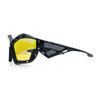 Trendy Y2K Sport Fashion Geometric Vented Oversized Wrap Around Plastic Sunglasses