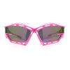 Trendy Y2K Sport Fashion Geometric Vented Oversized Wrap Around Plastic Sunglasses