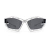 Trendy Y2K Sport Fashion Geometric Vented Oversized Wrap Around Plastic Sunglasses