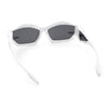 Trendy Y2K Sport Fashion Geometric Vented Oversized Wrap Around Plastic Sunglasses
