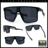 Kush Manly Futuristic Flat Top Bolt Arm All Black Oversized Racer Sunglasses