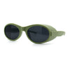 Retro Apocalyptic Oval Deep Windbreaker Side Visor Plastic Sunglasses