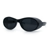 Retro Apocalyptic Oval Deep Windbreaker Side Visor Plastic Sunglasses