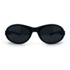 Retro Apocalyptic Oval Deep Windbreaker Side Visor Plastic Sunglasses