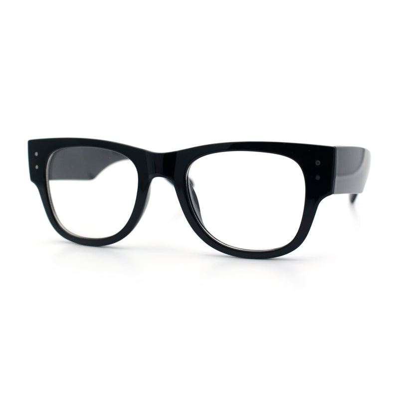 Classic Nerdy Thick Horn Rim Plastic Clear Lens Fashion Eyeglasses