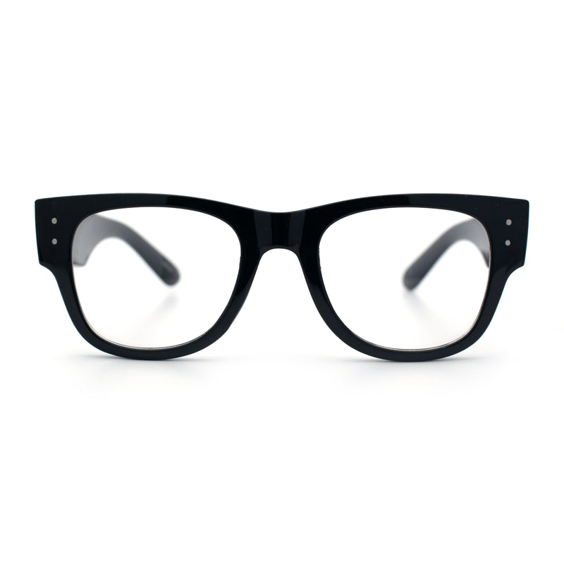 Classic Nerdy Thick Horn Rim Plastic Clear Lens Fashion Eyeglasses
