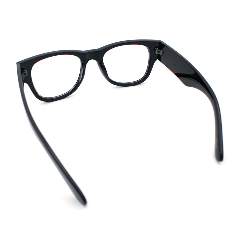 Classic Nerdy Thick Horn Rim Plastic Clear Lens Fashion Eyeglasses