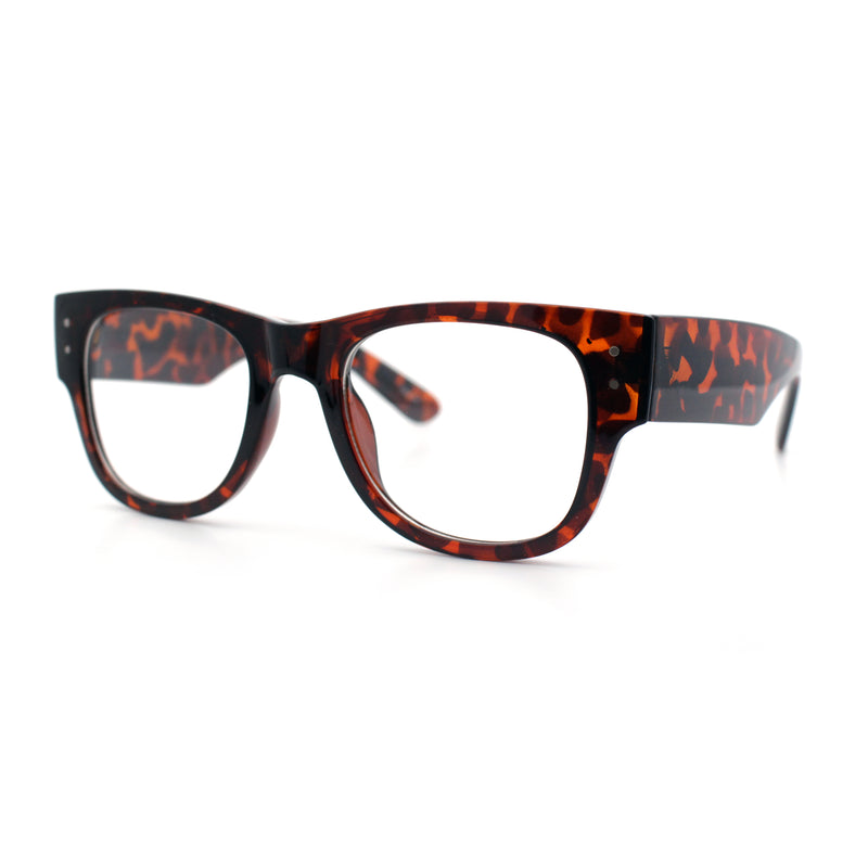 Classic Nerdy Thick Horn Rim Plastic Clear Lens Fashion Eyeglasses