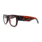 Classic Nerdy Thick Horn Rim Plastic Clear Lens Fashion Eyeglasses