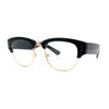 Retro Nerdy Thick Half Rim Hipster DJ Clear Lens Fashion Eyeglasses