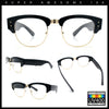 Retro Nerdy Thick Half Rim Hipster DJ Clear Lens Fashion Eyeglasses