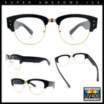 Retro Nerdy Thick Half Rim Hipster DJ Clear Lens Fashion Eyeglasses