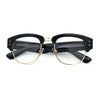 Retro Nerdy Thick Half Rim Hipster DJ Clear Lens Fashion Eyeglasses