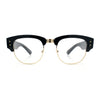 Retro Nerdy Thick Half Rim Hipster DJ Clear Lens Fashion Eyeglasses