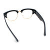 Retro Nerdy Thick Half Rim Hipster DJ Clear Lens Fashion Eyeglasses