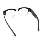 Retro Nerdy Thick Half Rim Hipster DJ Clear Lens Fashion Eyeglasses