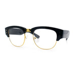 Retro Nerdy Thick Half Rim Hipster DJ Clear Lens Fashion Eyeglasses