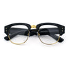 Retro Nerdy Thick Half Rim Hipster DJ Clear Lens Fashion Eyeglasses
