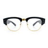 Retro Nerdy Thick Half Rim Hipster DJ Clear Lens Fashion Eyeglasses