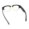 Retro Nerdy Thick Half Rim Hipster DJ Clear Lens Fashion Eyeglasses