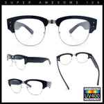 Retro Nerdy Thick Half Rim Hipster DJ Clear Lens Fashion Eyeglasses