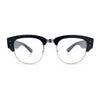 Retro Nerdy Thick Half Rim Hipster DJ Clear Lens Fashion Eyeglasses
