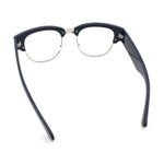 Retro Nerdy Thick Half Rim Hipster DJ Clear Lens Fashion Eyeglasses