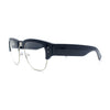 Retro Nerdy Thick Half Rim Hipster DJ Clear Lens Fashion Eyeglasses