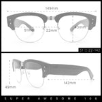 Retro Nerdy Thick Half Rim Hipster DJ Clear Lens Fashion Eyeglasses