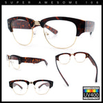 Retro Nerdy Thick Half Rim Hipster DJ Clear Lens Fashion Eyeglasses