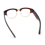 Retro Nerdy Thick Half Rim Hipster DJ Clear Lens Fashion Eyeglasses