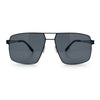 Mens Thin Metal Rim Spring Hinge Air Force Rectangle Officer Gentleman Sunglasses