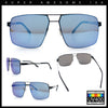 Mens Thin Metal Rim Spring Hinge Air Force Rectangle Officer Gentleman Sunglasses