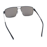 Mens Thin Metal Rim Spring Hinge Air Force Rectangle Officer Gentleman Sunglasses