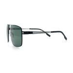 Mens Thin Metal Rim Spring Hinge Air Force Rectangle Officer Gentleman Sunglasses
