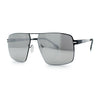 Mens Thin Metal Rim Spring Hinge Air Force Rectangle Officer Gentleman Sunglasses
