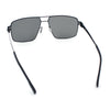 Mens Thin Metal Rim Spring Hinge Air Force Rectangle Officer Gentleman Sunglasses