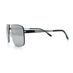 Mens Thin Metal Rim Spring Hinge Air Force Rectangle Officer Gentleman Sunglasses