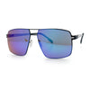 Mens Thin Metal Rim Spring Hinge Air Force Rectangle Officer Gentleman Sunglasses