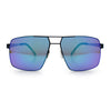 Mens Thin Metal Rim Spring Hinge Air Force Rectangle Officer Gentleman Sunglasses