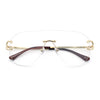 Oversize Luxury Hip Hop Gangster Swagger Rimless Racer Shield Eyeglasses