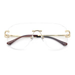 Oversize Luxury Hip Hop Gangster Swagger Rimless Racer Shield Eyeglasses