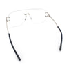 Oversize Luxury Hip Hop Gangster Swagger Rimless Racer Shield Eyeglasses