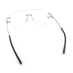 Oversize Luxury Hip Hop Gangster Swagger Rimless Racer Shield Eyeglasses