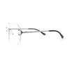 Oversize Luxury Hip Hop Gangster Swagger Rimless Racer Shield Eyeglasses